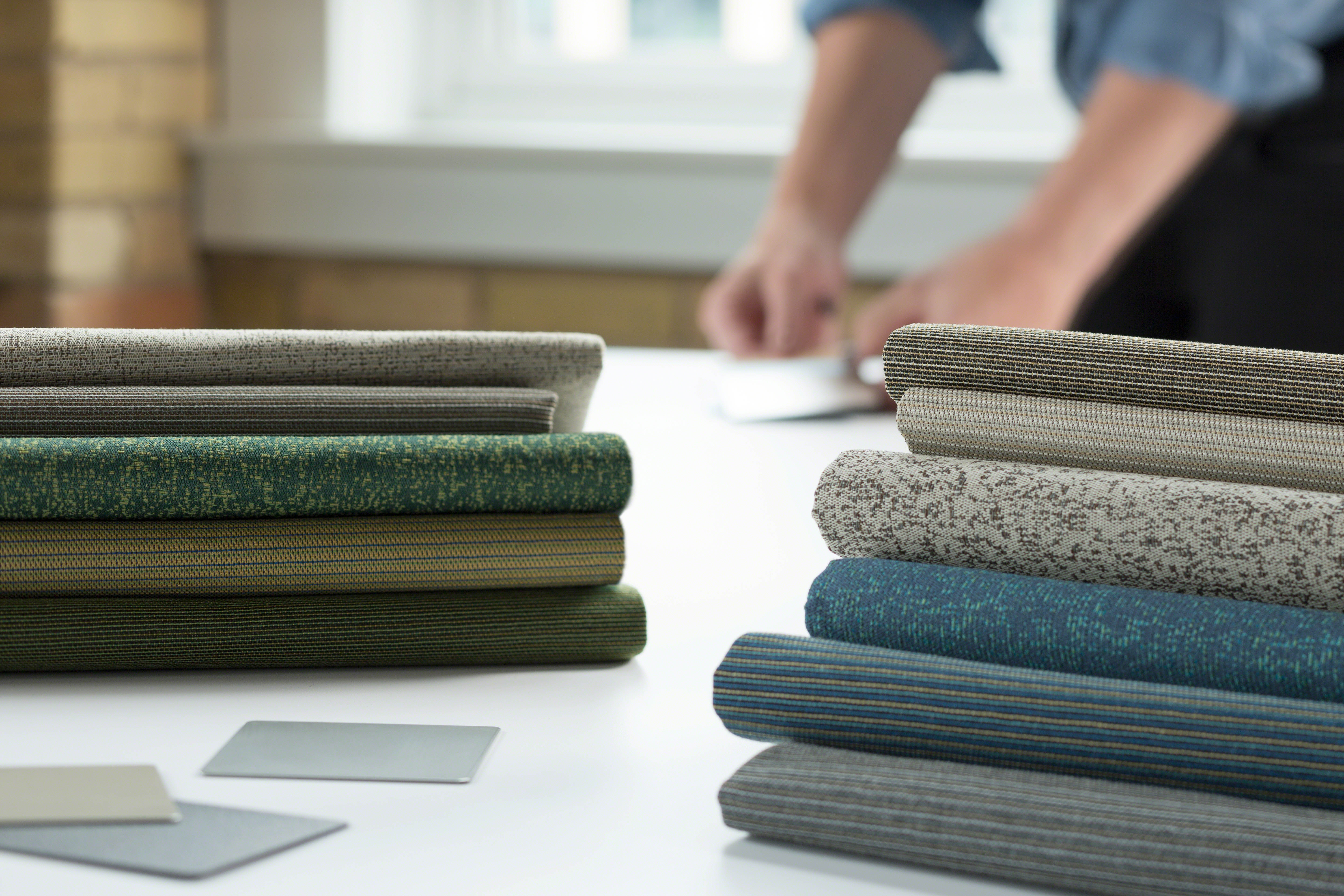 samples of Steelcase surface materials