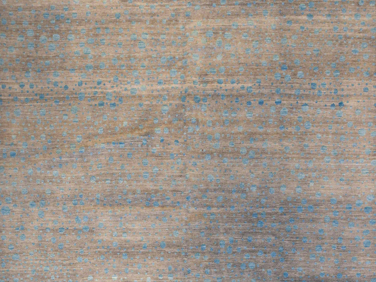 Gray, Tan with blue speckle rug