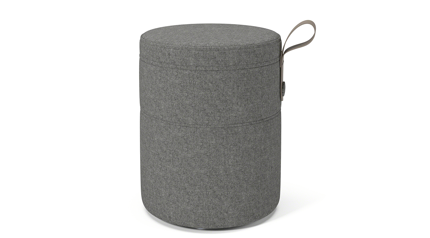 Pouf stool in gray