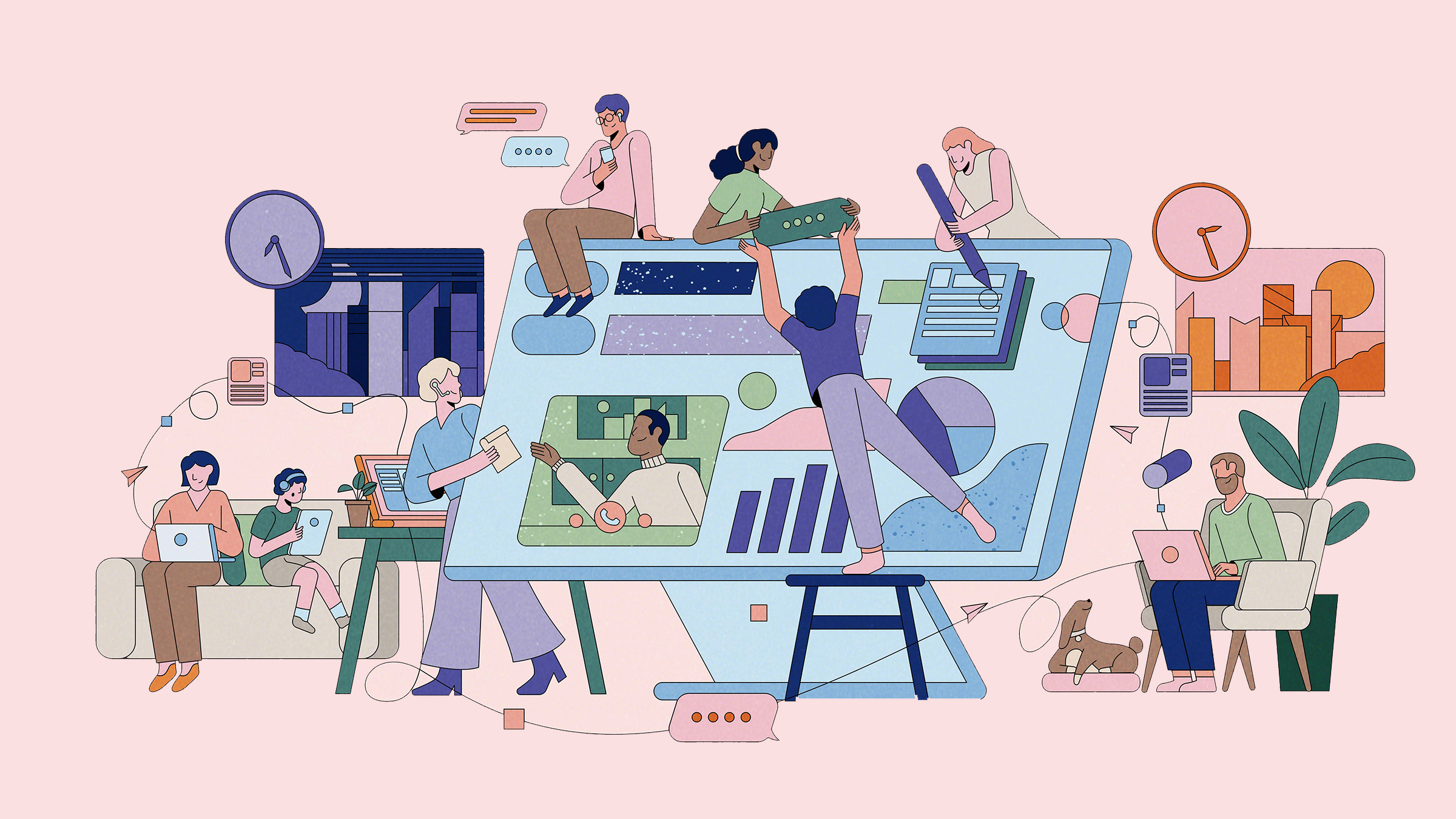 Suddenly working from home research