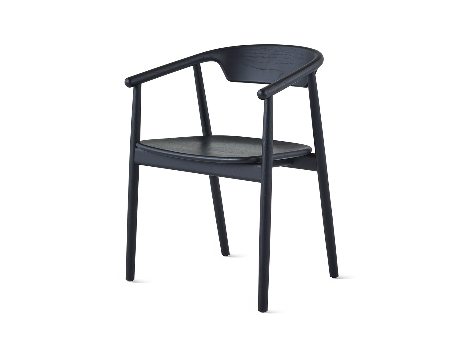 Black Mattiazzi Leva Armchair on white background