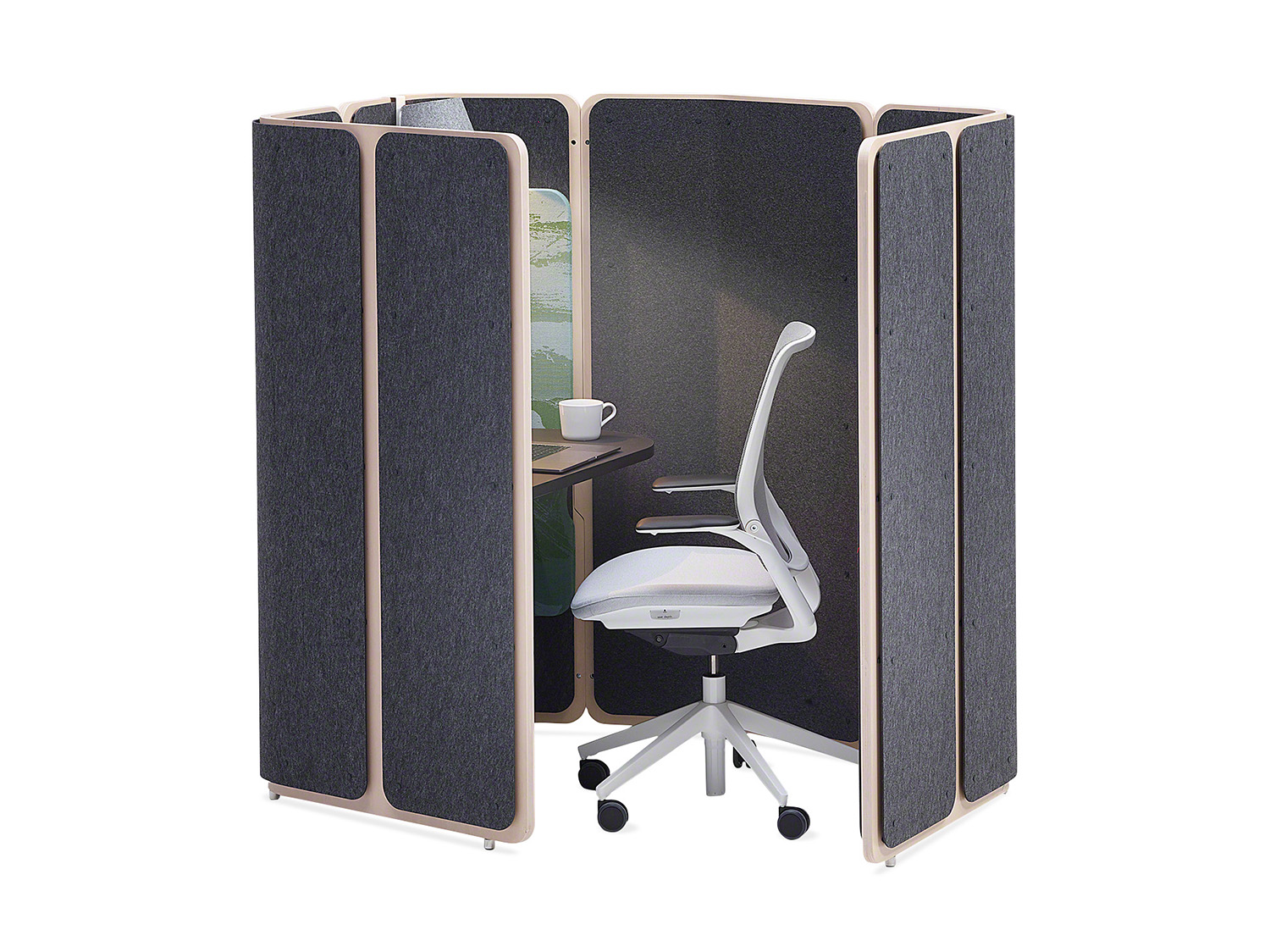 Gray Orangebox Coppice Workbooth on white background