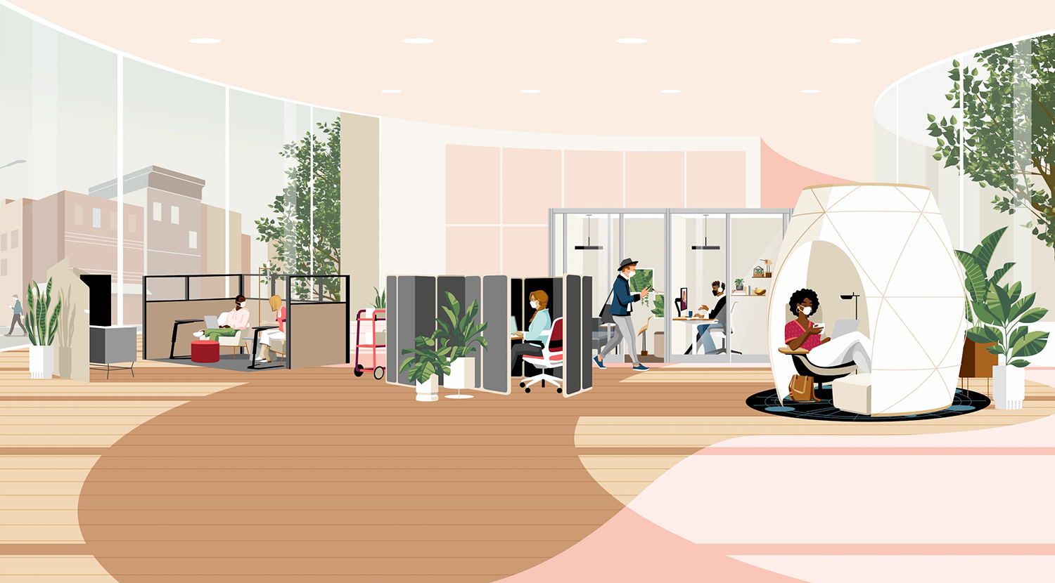 illustration for Work Better campaing