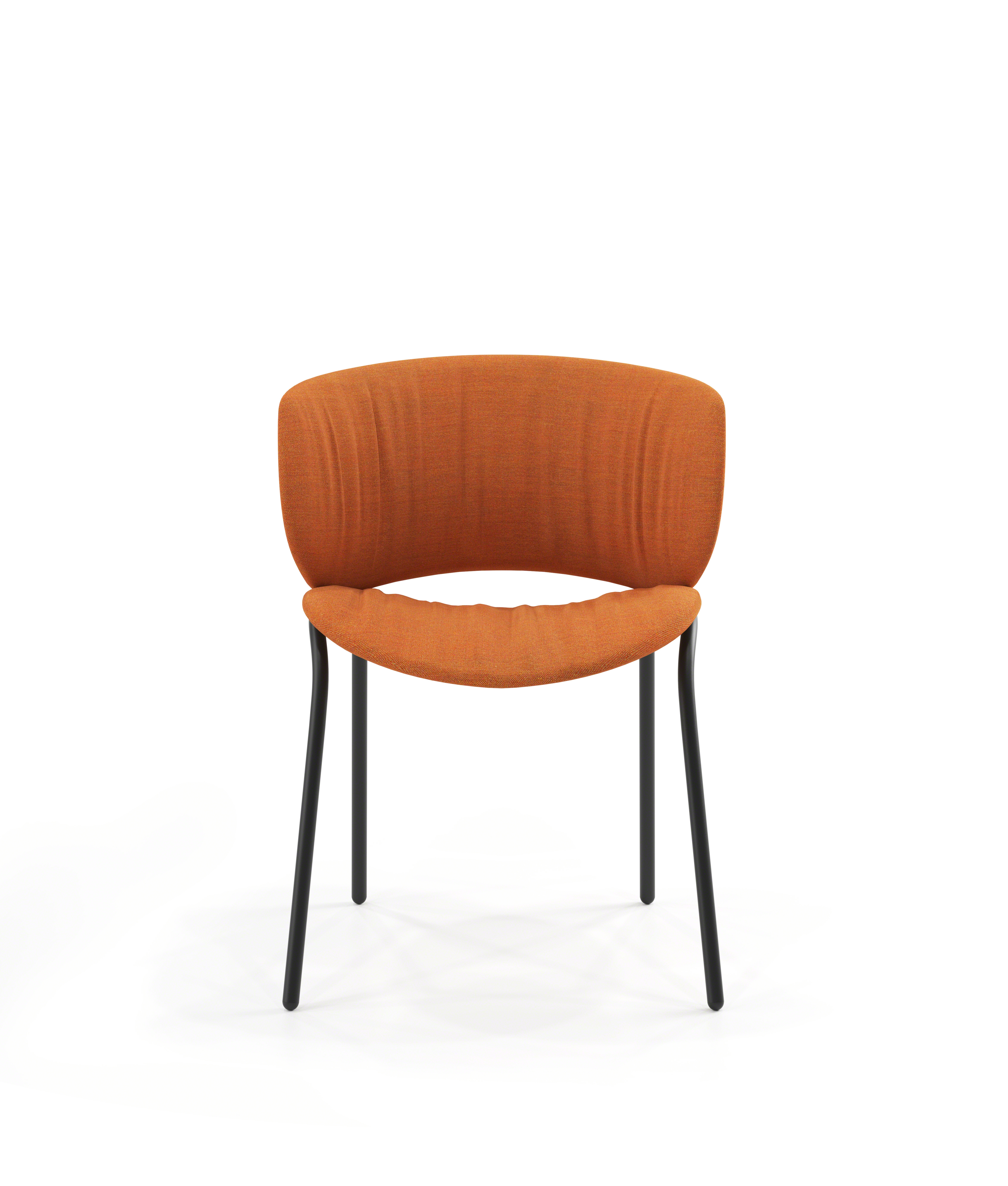 funda chair with orange cushion
