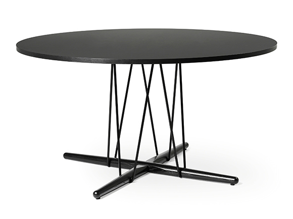 on white image of a black embrace lounge table